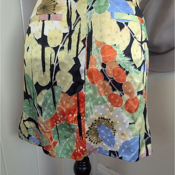 Equipment Femme Delafine Silk Skirt 8 Floral Fairycore Whimsical Bohemian Preppy - Picture 12 of 14